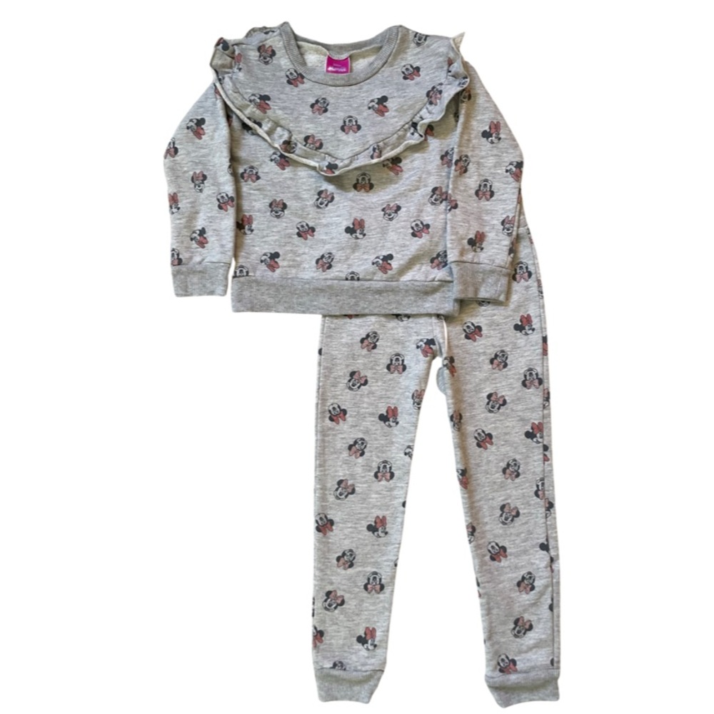 Toddler Girls’ 2 Piece Minnie Mouse, Fleece Pullover and Jogger Set.